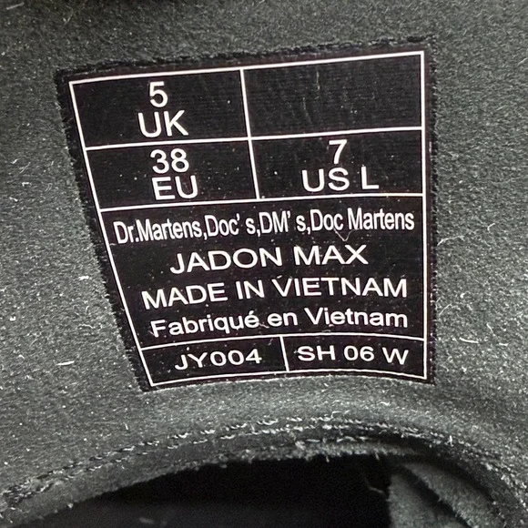 Dr. Martens Jadon Max Platform Chunky Womens 7 Combat Boots Black Leather Zip 38 - Picture 11 of 11